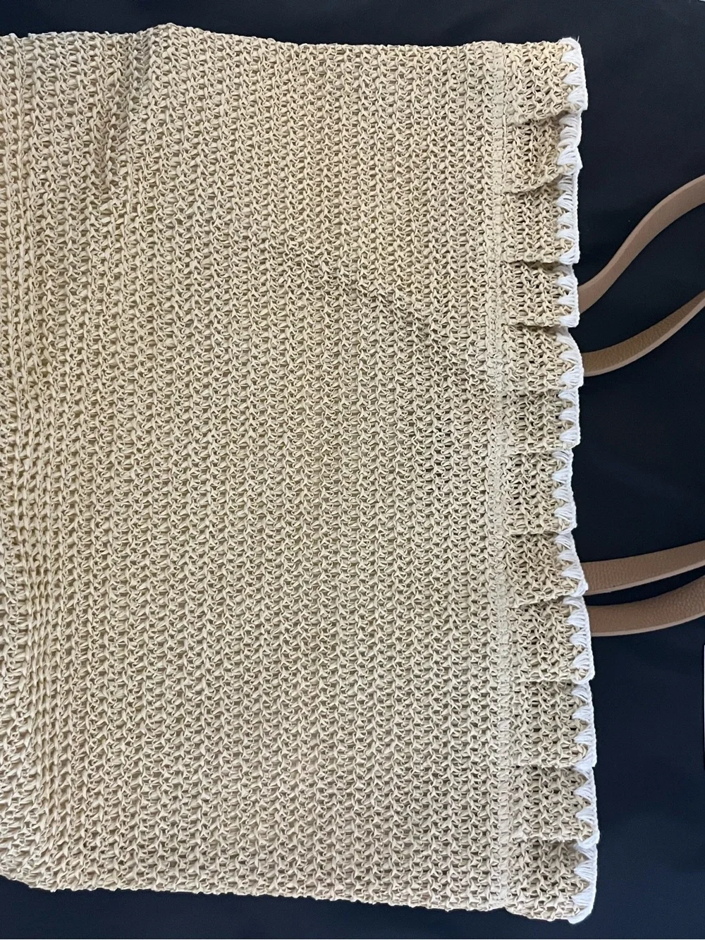 Shiraleah Beige Woven Tote with Tan Handles